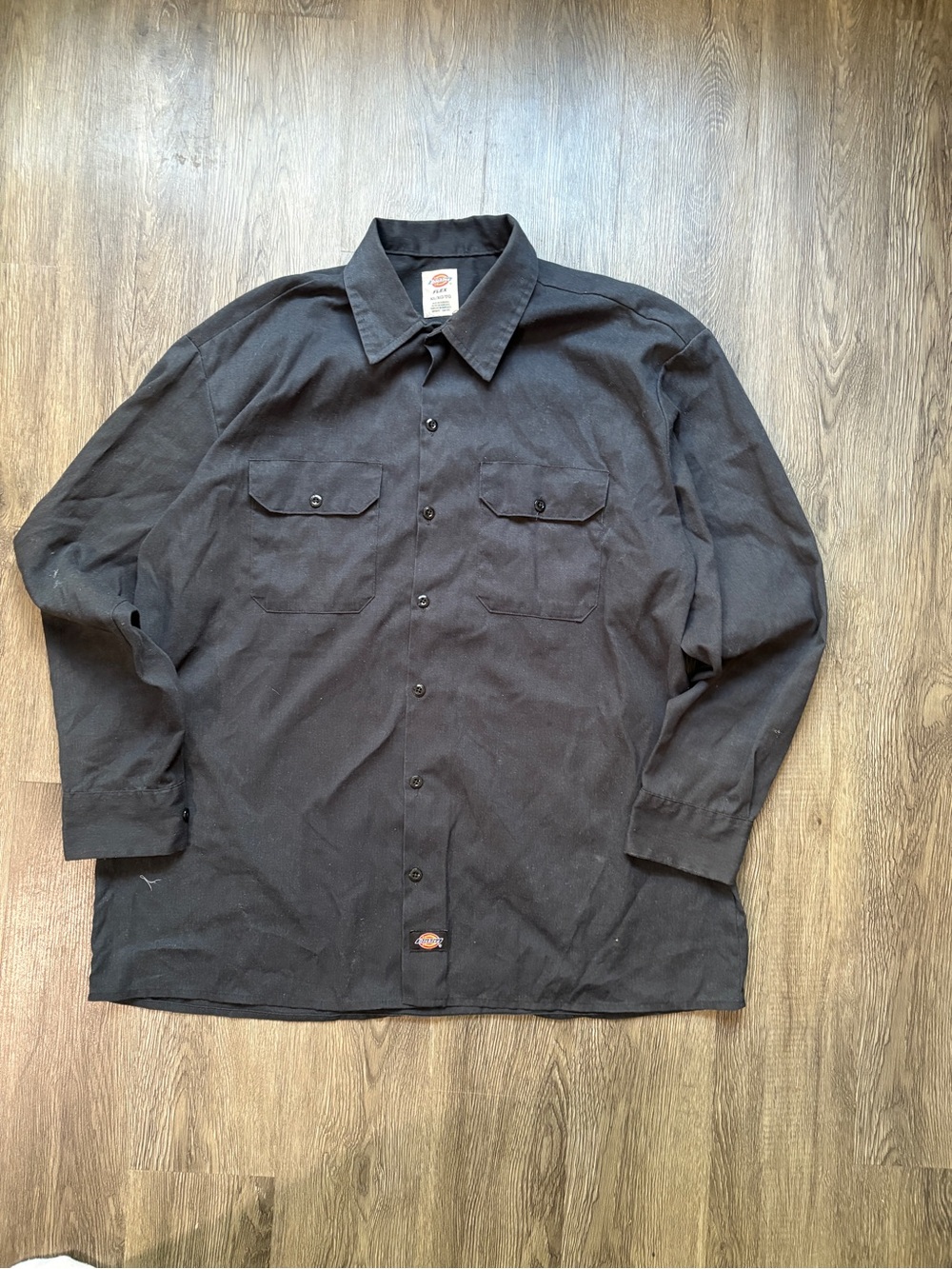 Dickies Flex Black Work Shirt Size XL | Workwear Utility Button-Up